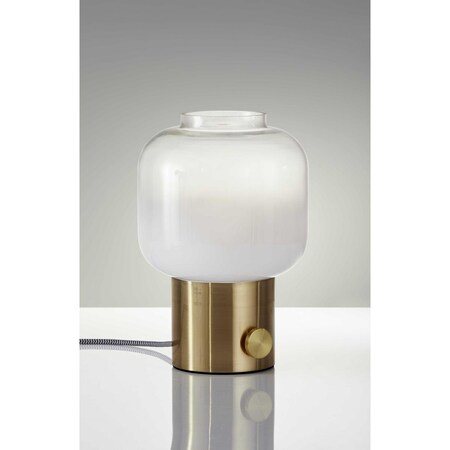 Estallar Brass Glass Table Lamp, 8 x 8 x 12 in. ES2627251